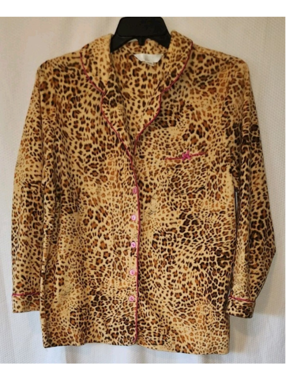 Celestial Dreams Cheetah Leopard Pajama Top Fleece Sizw 2XL (18W-20W)